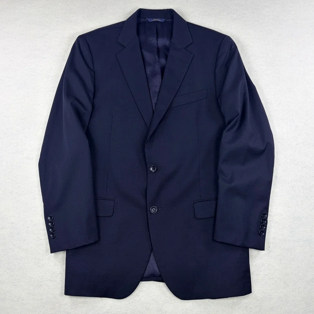 Brooks Brothers 1818 Fitzgerald Blazer 39R Navy Blue Wool 2-Button Sport Coat